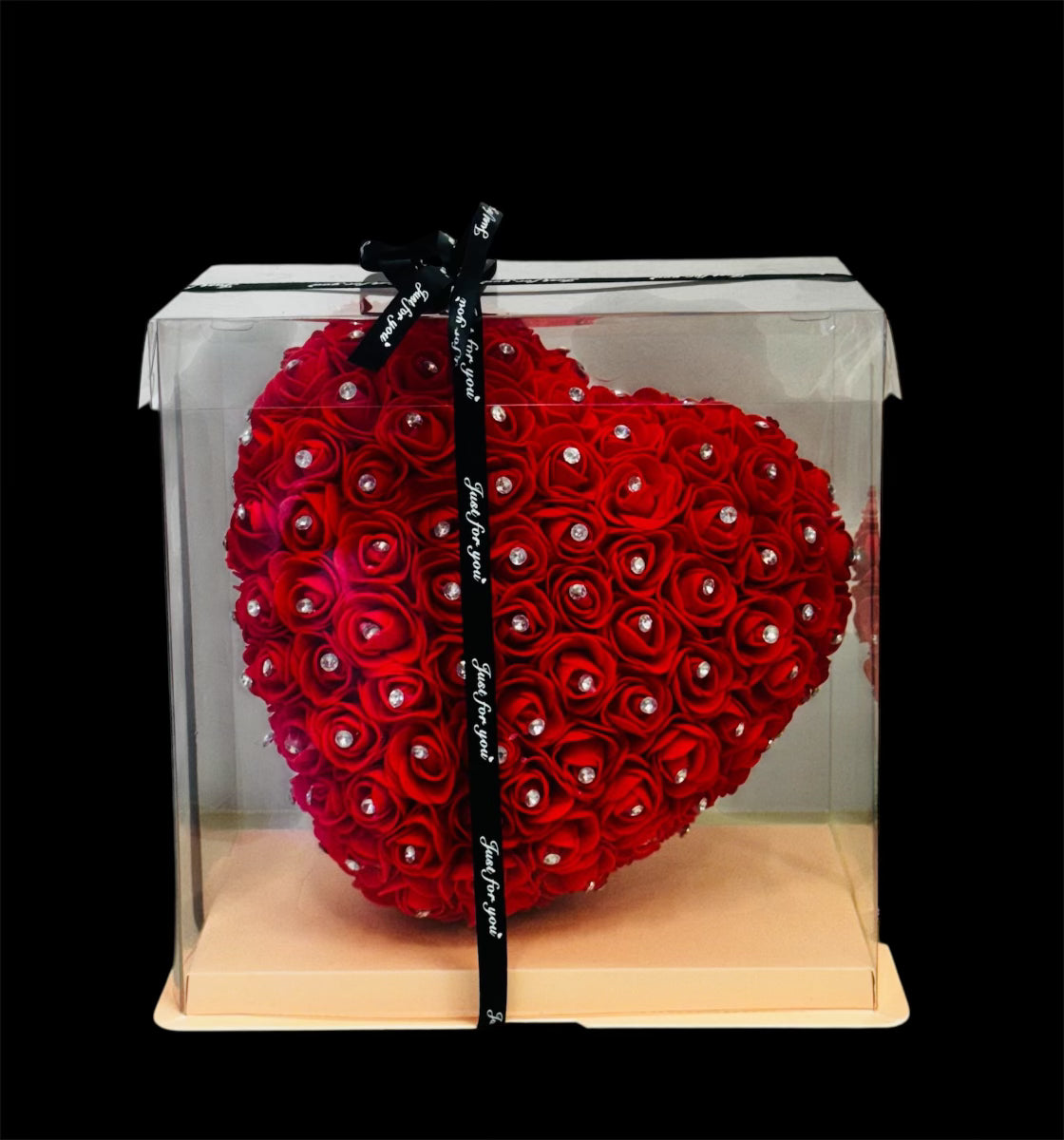 Exclusive Diamond Rose Heart Red